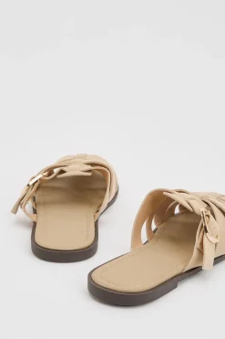 Mules Ajourées En Synthétique Avec Détail Boucle