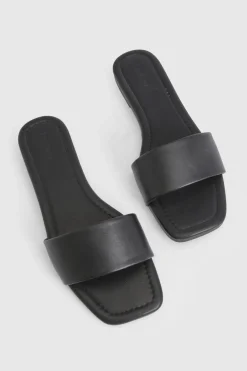 Mules Basiques À Bout Carré