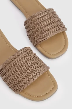 boohoo Mules À Bout Carré Effet Crochet< Sandales