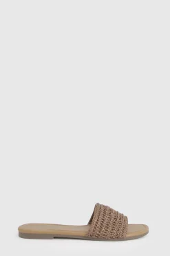 boohoo Mules À Bout Carré Effet Crochet< Sandales