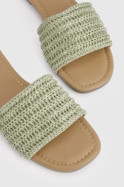 Mules À Bout Carré En Crochet