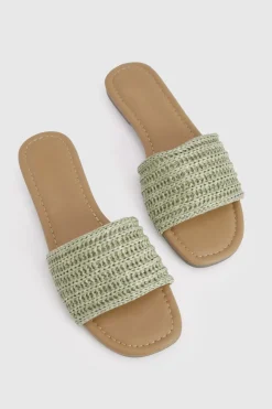 Mules À Bout Carré En Crochet