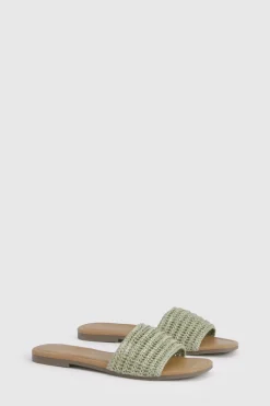 Mules À Bout Carré En Crochet