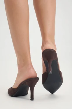 Mules À Bout Carré En Synthétique
