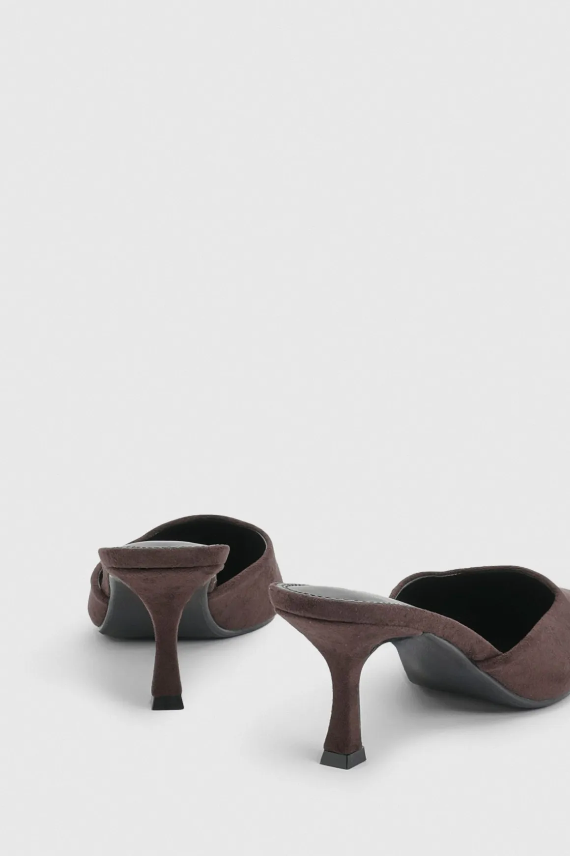 Mules À Bout Carré En Synthétique