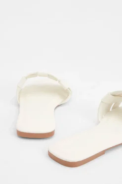 boohoo Mules À Bout Carré Tressées< Sandales