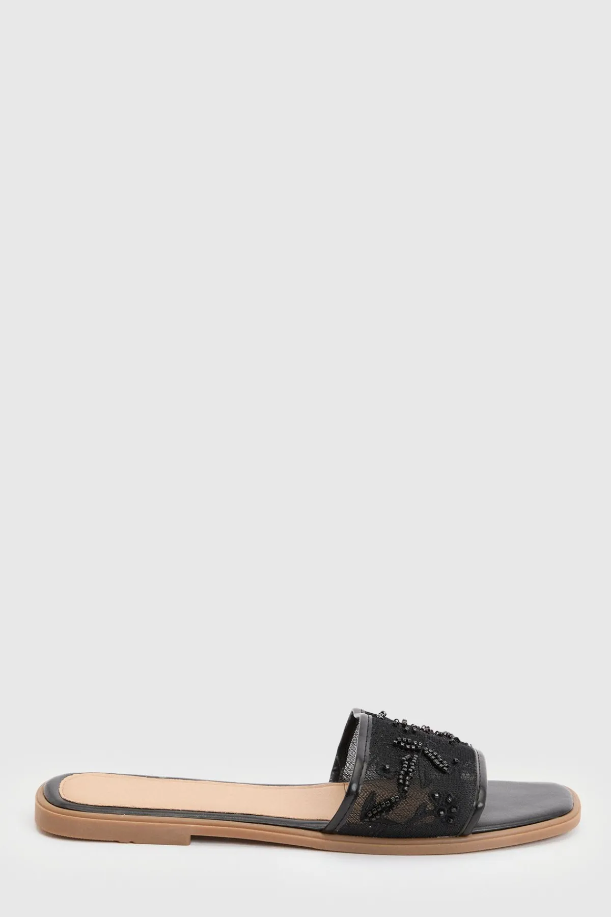 boohoo Mules À Bride En Mesh Ornée De Perles< Sandales