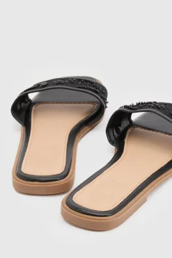 boohoo Mules À Bride En Mesh Ornée De Perles< Sandales