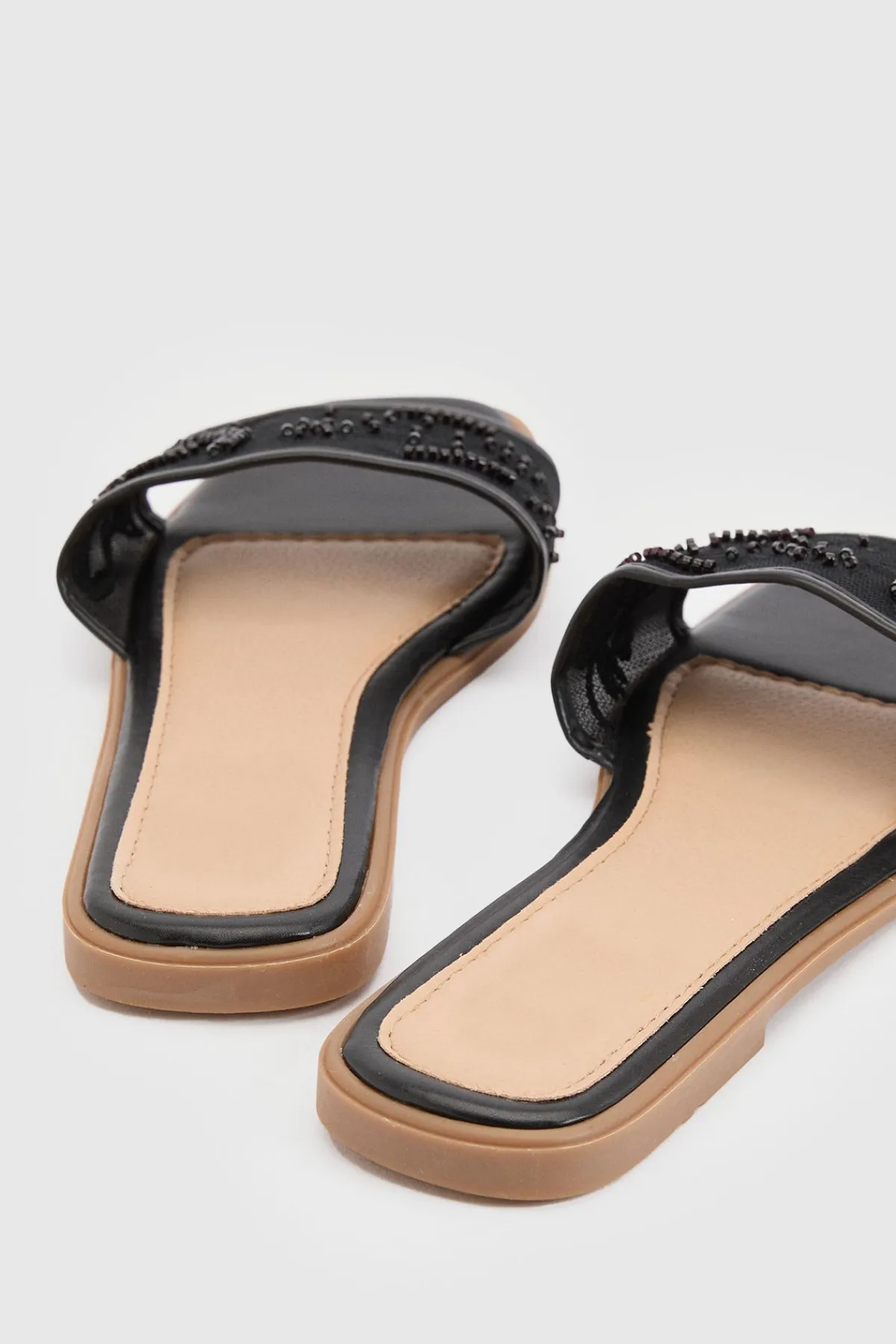 boohoo Mules À Bride En Mesh Ornée De Perles< Sandales