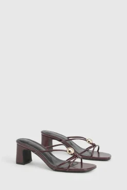 boohoo Mules À Brides Avec Finitions Dorées< Chaussures Festives|Chaussures À Talons