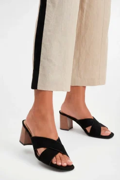 Wallis Mules À Brides Croisées En Synthétique Beau< Chaussures À Talons|Sandales
