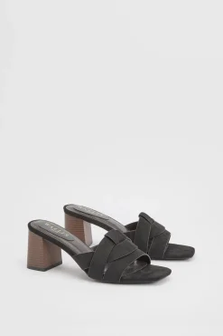Wallis Mules Brooklyn À Talon Bloc En Synthétique< Chaussures À Talons|Mules