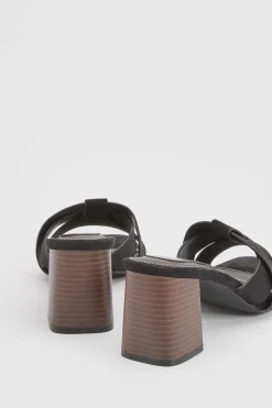 Wallis Mules Brooklyn À Talon Bloc En Synthétique< Chaussures À Talons|Mules