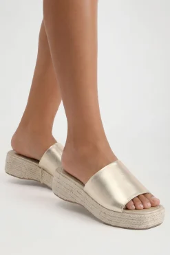 Mules Compensées Style Espadrilles