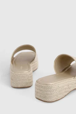 Mules Compensées Style Espadrilles