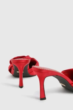 boohoo Mules de cour avant à nœud en satin, édition limitée< Chaussures Festives|Chaussures À Talons