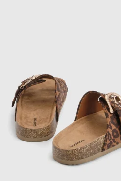 Mules À Double Bride Surdimensionnée Avec Boucle