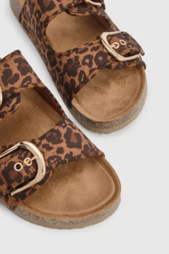 Mules À Double Bride Surdimensionnée Avec Boucle