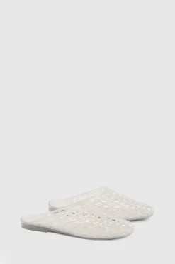 Oasis Mules À Enfiler Tressées En Plastique Souple Barbara Jelly< Chaussures Plates|Chaussures Dorées