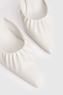 boohoo Mules Fermées À L'avant À Talon Mi-haut Avec Détail Froncé< Chaussures Festives|Chaussures À Talons