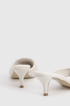 boohoo Mules Fermées À L'avant À Talon Mi-haut Avec Détail Froncé< Chaussures Festives|Chaussures À Talons