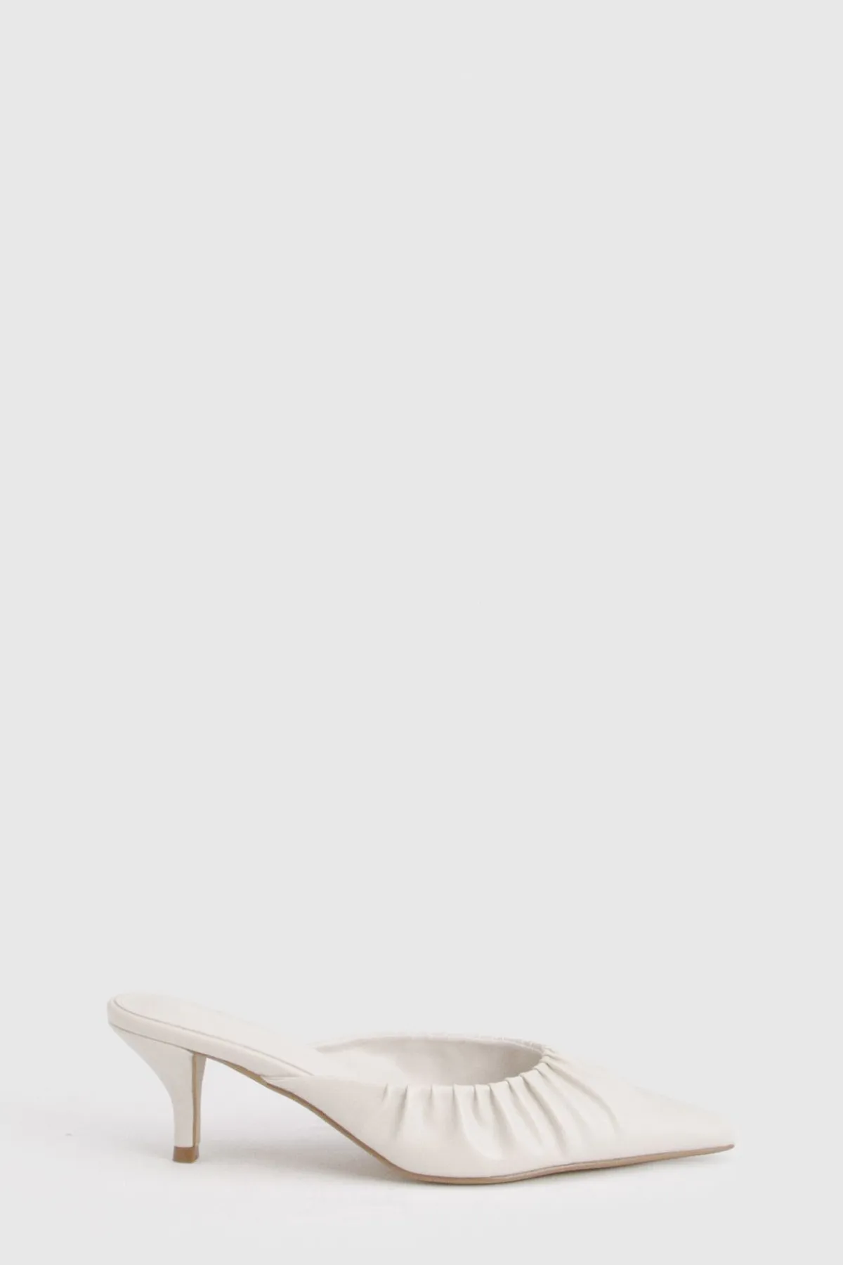 boohoo Mules Fermées À L'avant À Talon Mi-haut Avec Détail Froncé< Chaussures Festives|Chaussures À Talons