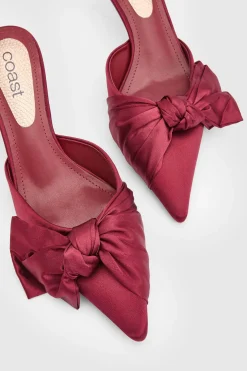 Mules Frieda À Talon Aiguille Bas Avec Nœud En Satin