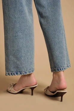 Oasis Mules Jenny à Talon Chaton en Synthétique avec Détail Nœud< Chaussures À Talons|Sandales
