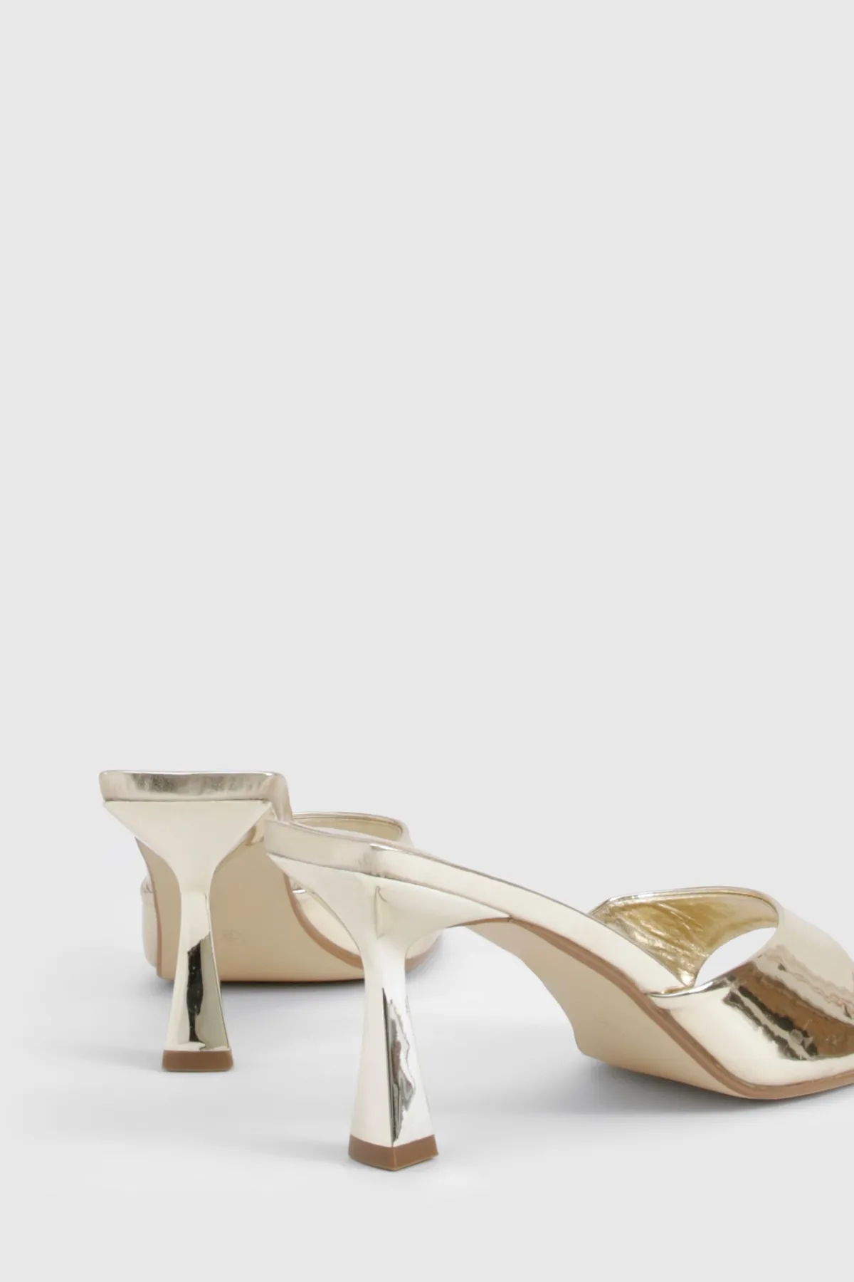 boohoo Mules métalliques à talon compensé et chaussette rembourrée< Chaussures Festives|Chaussures À Talons