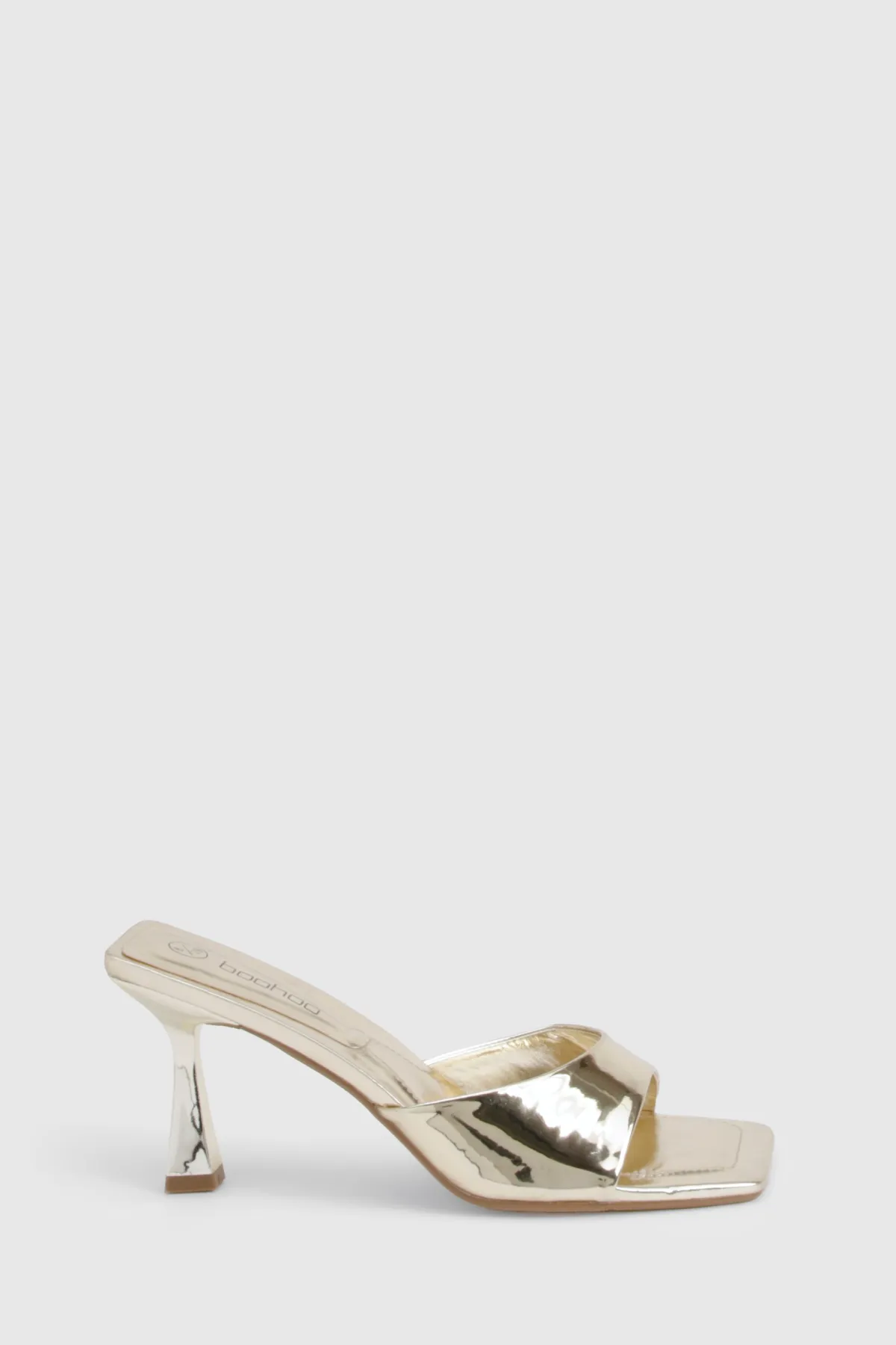 boohoo Mules métalliques à talon compensé et chaussette rembourrée< Chaussures Festives|Chaussures À Talons