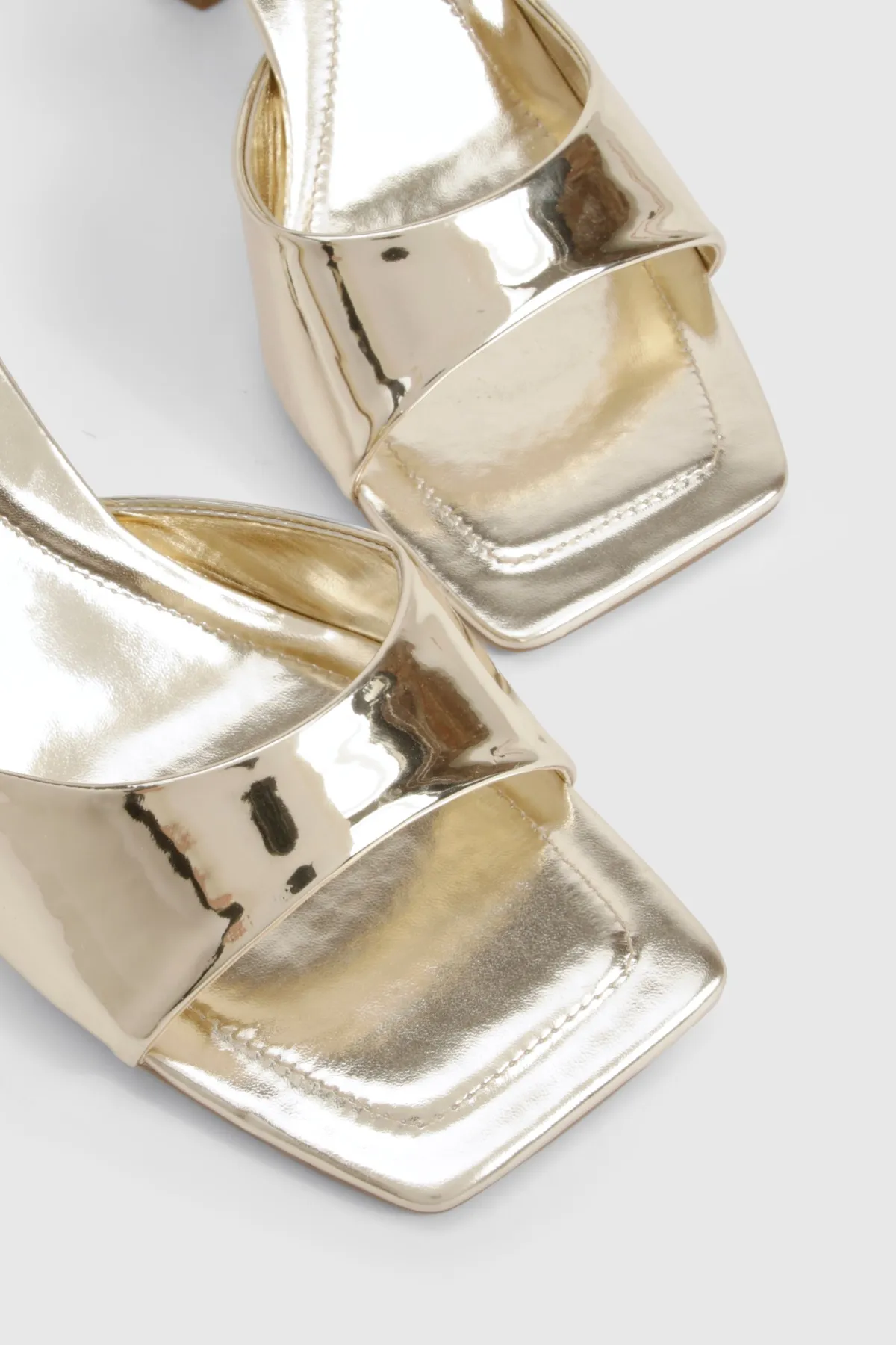 boohoo Mules métalliques à talon compensé et chaussette rembourrée< Chaussures Festives|Chaussures À Talons