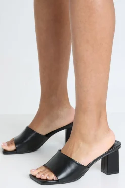 boohoo Mules À Petit Talon Bloc Coupe Large< Chaussures Festives|Chaussures À Talons