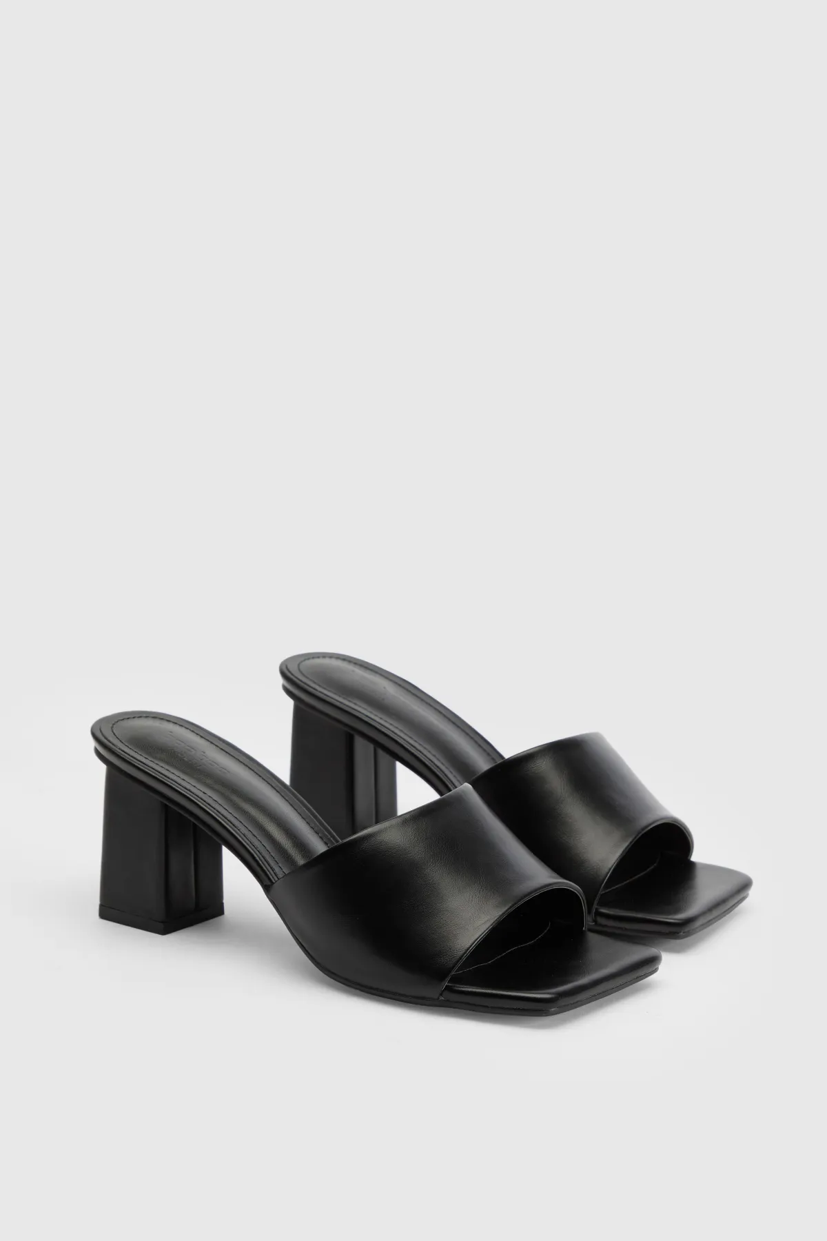 boohoo Mules À Petit Talon Bloc Coupe Large< Chaussures Festives|Chaussures À Talons