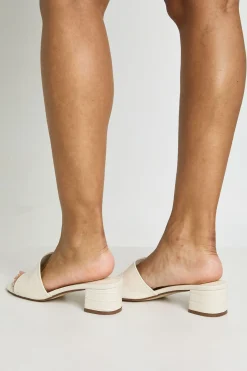 Mules À Petit Talon Bloc Et Coupe Large Effet Croco