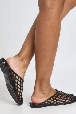 boohoo Mules Plates En Plastique Tressé À Bout Rond< Chaussures Plates|Mules