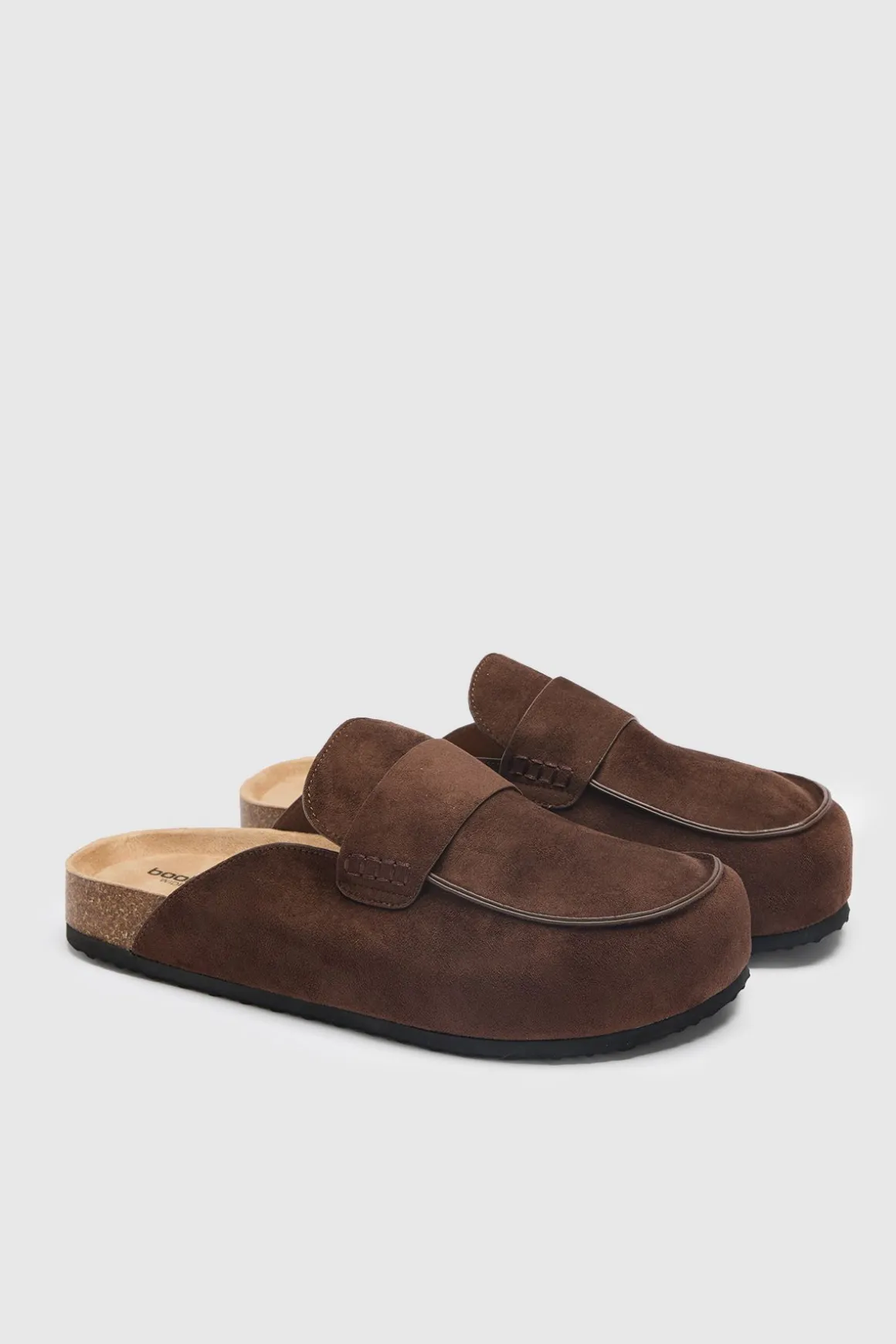 Mules Sabots À Onglet En Synthétique Coupe Large