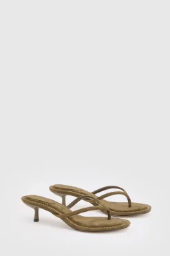 boohoo Mules À Talon Aiguille Bas Et Bride Entre Les Orteils En Synthétique< Chaussures Festives|Chaussures À Talons