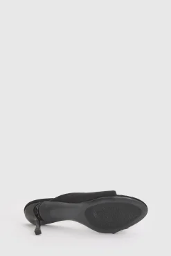 Mules À Talon Aiguille En Synthétique Avec Détail Asymétrique Transparent