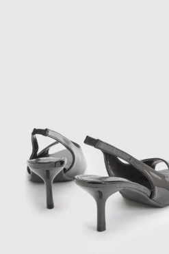 Mules À Talon Avec Bout Ouvert Et Bride Arrière