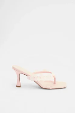 Mules À Talon Avec Bride Entre-orteils À Sequins Variés