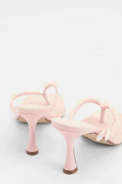 Mules À Talon Avec Bride Entre-orteils À Sequins Variés