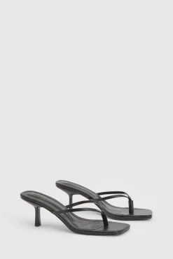 boohoo Mules À Talon Avec Bride Entre-orteils Et Bout Carré< Chaussures Festives|Chaussures À Talons