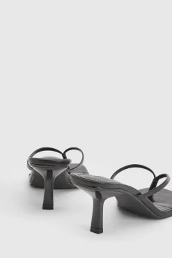 boohoo Mules À Talon Avec Bride Entre-orteils Et Bout Carré< Chaussures Festives|Chaussures À Talons