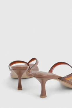 Mules À Talon Avec Bride Transparente Entre Les Orteils