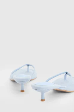boohoo Mules À Talon Bas Aiguille En Synthétique Avec Bride Entre-orteils< Chaussures Festives|Chaussures À Talons