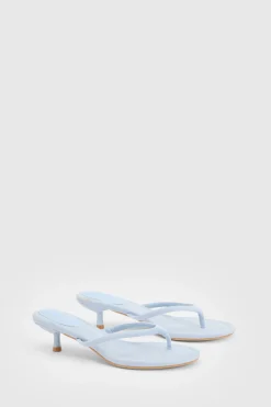 boohoo Mules À Talon Bas Aiguille En Synthétique Avec Bride Entre-orteils< Chaussures Festives|Chaussures À Talons