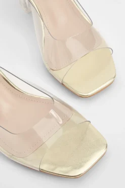 boohoo Mules à talon bloc transparent< Mules|Chaussures De Mariage