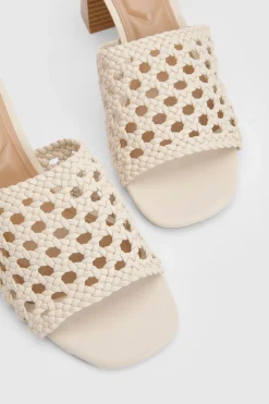 boohoo Mules À Talon Bloc Tressées< Chaussures Festives|Chaussures À Talons