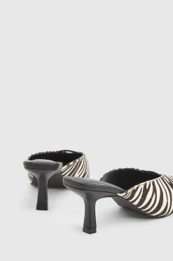 KarenMillen Mules À Talon Fermées En Cuir Poulain< Chaussures À Talons|Mules