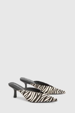 KarenMillen Mules À Talon Fermées En Cuir Poulain< Chaussures À Talons|Mules